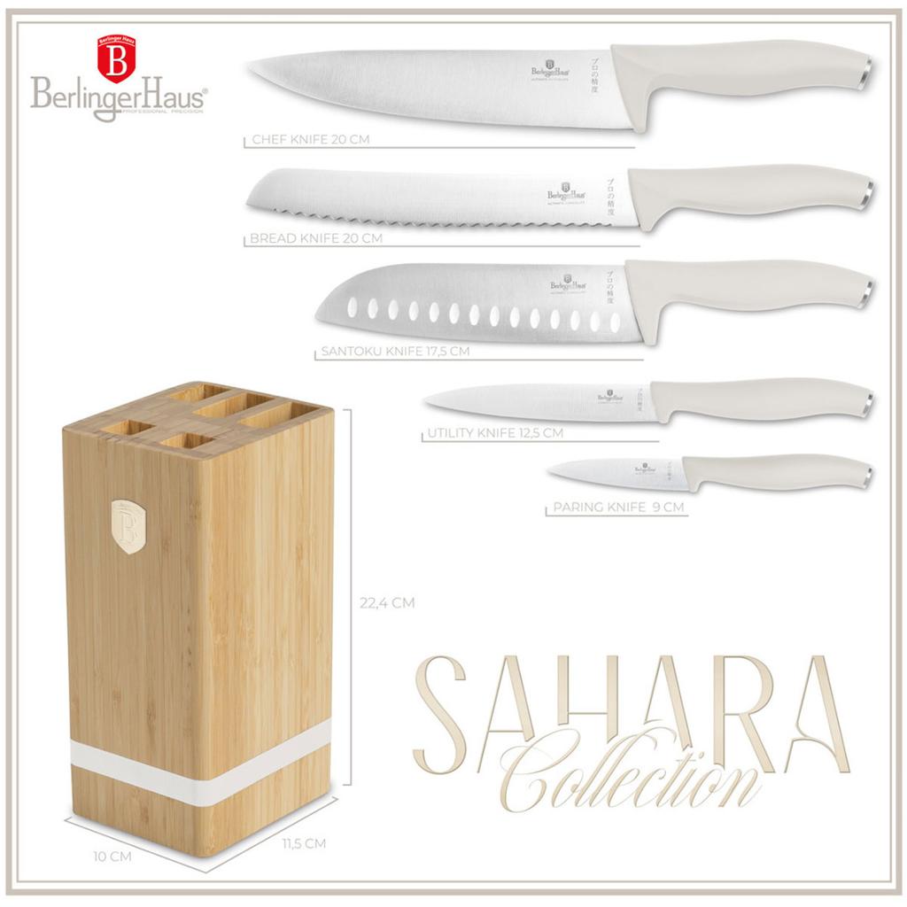 Berlinger Haus Bh-2973 Sahara Knife Set In Bamboo Block