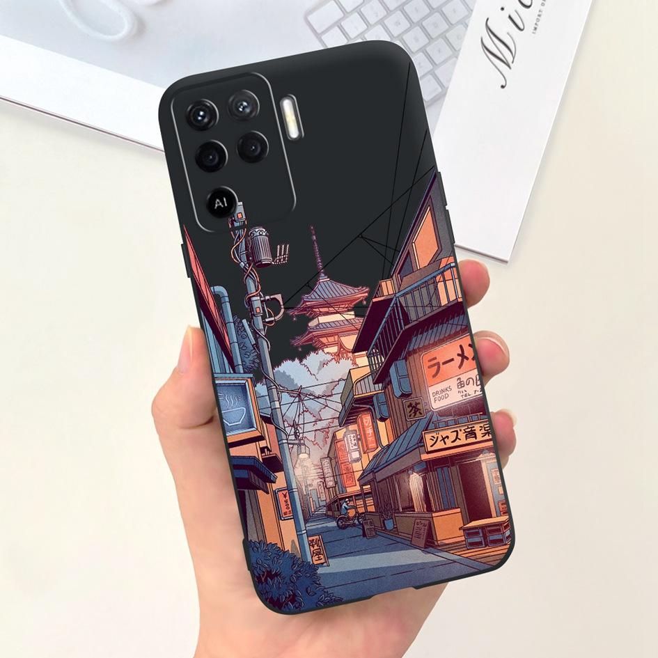 For OPPO Reno 5 Lite Case CPH2205 Popular Flower Soft Silicone Back Cover For OPPO A94 5G CPH2211 A 94 Reno 5Z Reno5 Lite Bumper