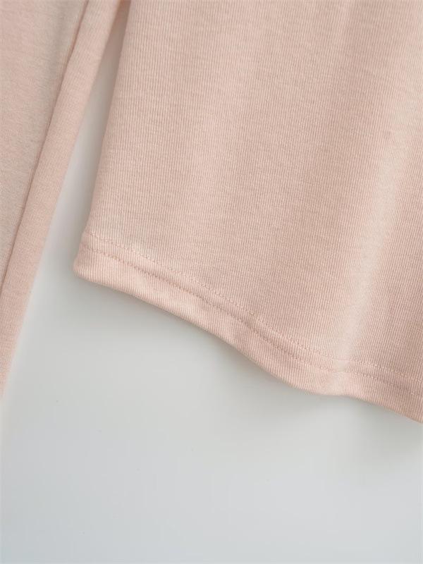 Korean V-Neck Long-Sleeve Slim Fit Sheer T-Shirt for Women - Autumn Essential