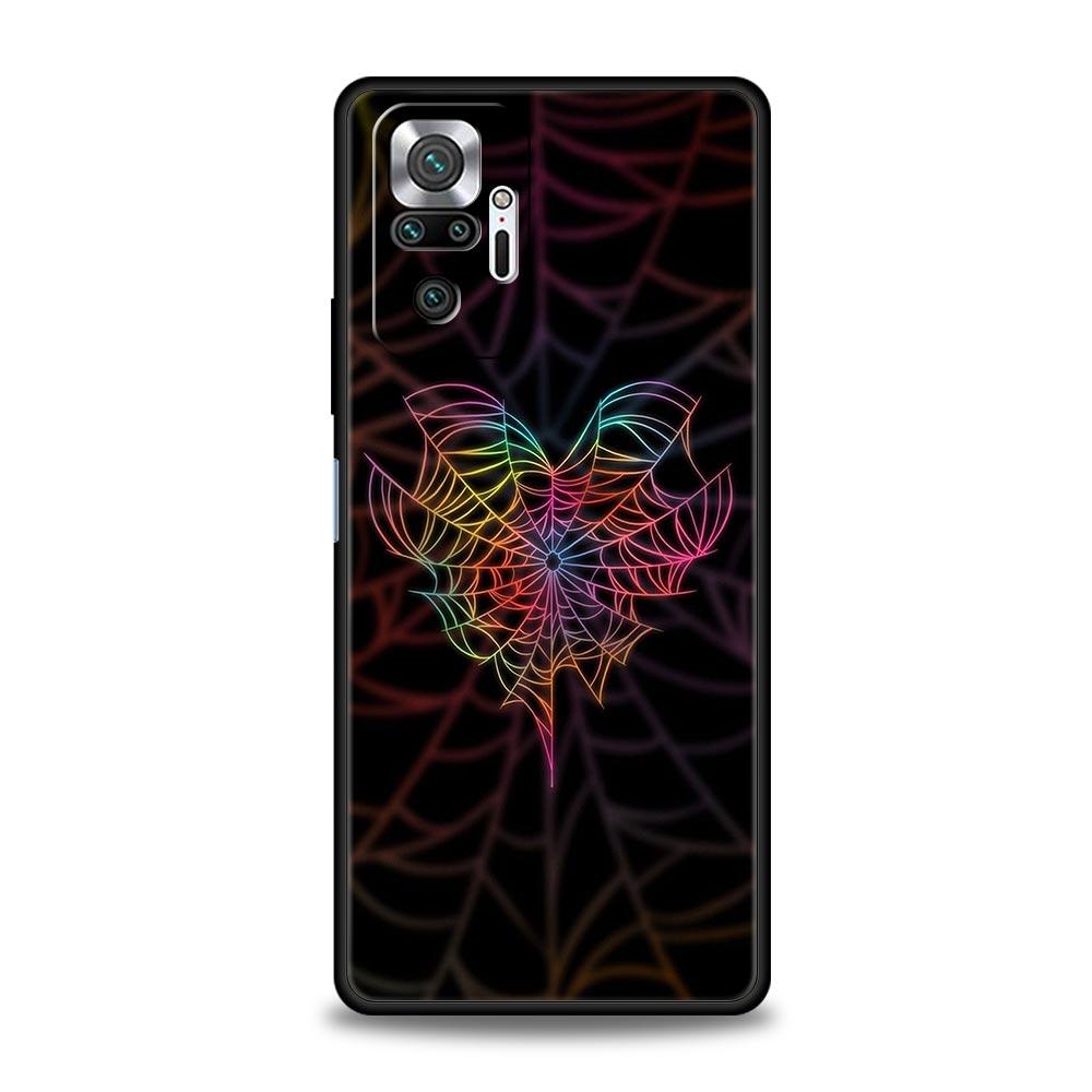 Spider Web Phone Case Cover for Redmi 14C 10C Note 15 14 13 12 10 11 K40 Pro Plus 5G Soft TPU Shockproof Shell Fundas Capas Bags