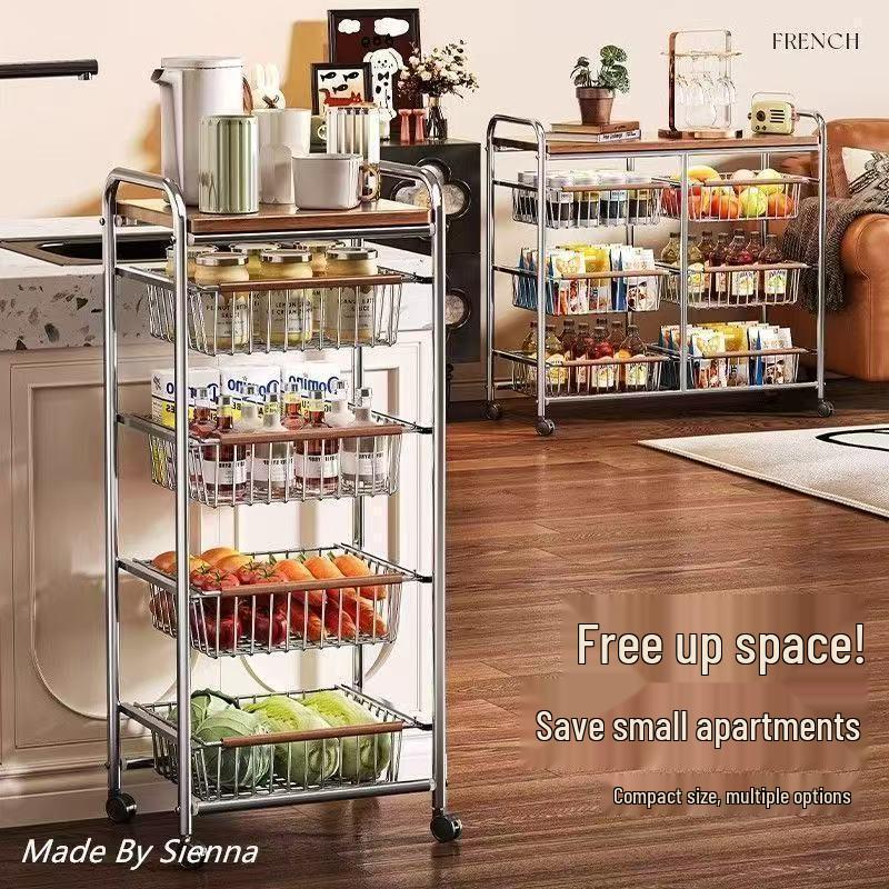 Chinese Style Multi-Layer Snack and Produce Trolley