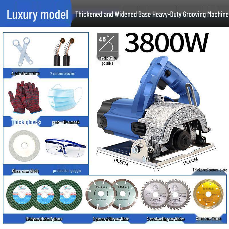 Multifunctional High-Power Electric Cutting and Slotting Machine for Steel, Wood, Marble, Tile, and More