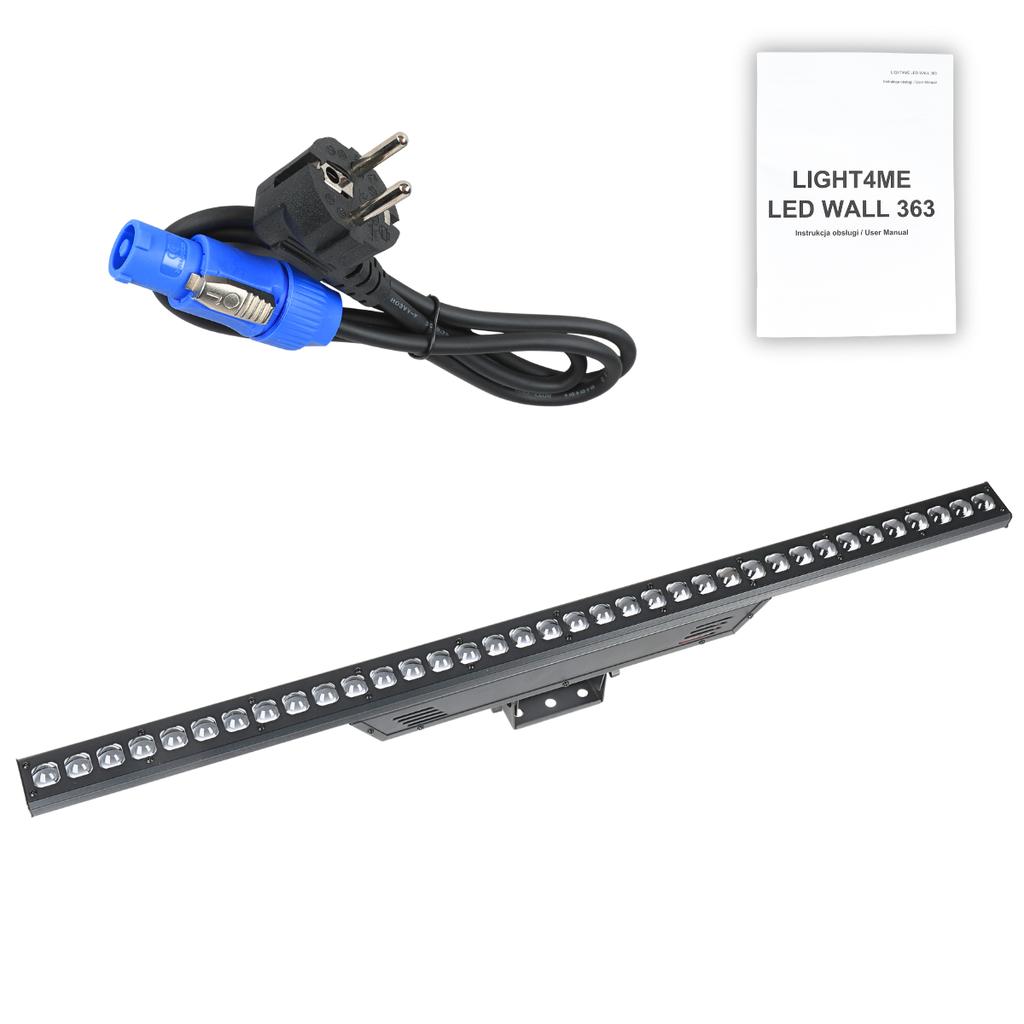 Light4Me LED Wall 363 Lighting Strip Dmx Light Decoration 36X3W RGB SMD 3535 Convex Lenses Mounting Bracket