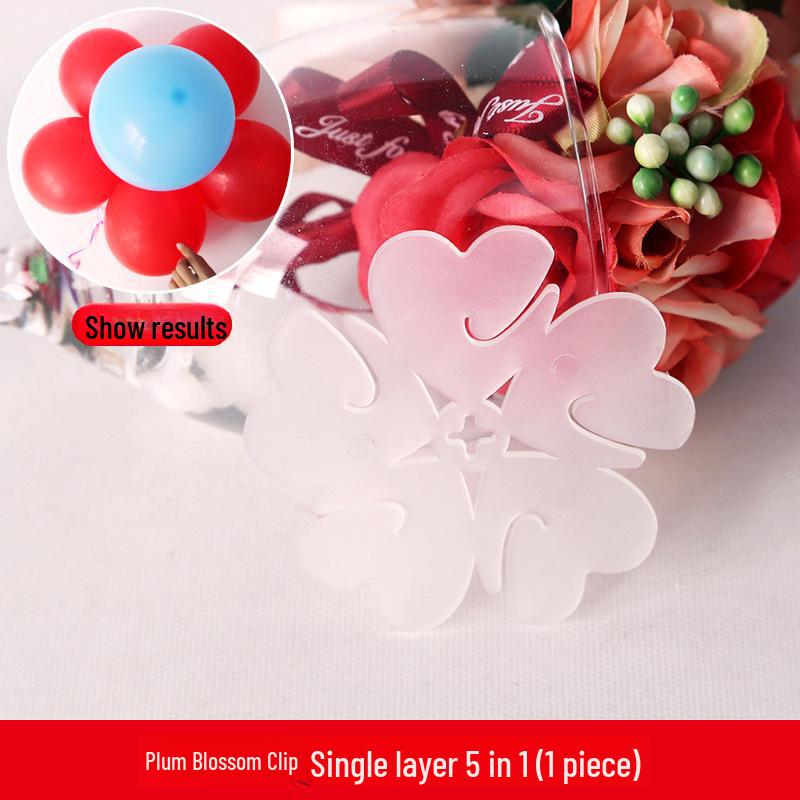 Balloon Accessories: Knotter, Foot Pump, Glue Dots, Plum Blossom Buckle, Stickers, Ties, Ribbon Clips