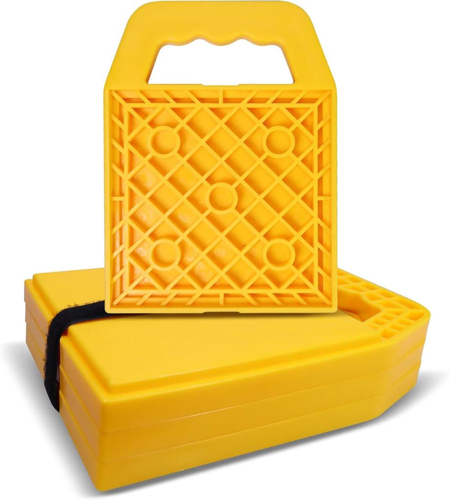 Evite que os Macacos Afundem Almofada Antiderrapante para Macaco de RV Resistente às Intempéries Nivelamento Estabilização Almofada Bloco para Macaco para Autocaravana Caravana Reboque