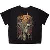 Lamb Of God Ladies Crop Top: Crow (Black) OFFICIAL NEW
