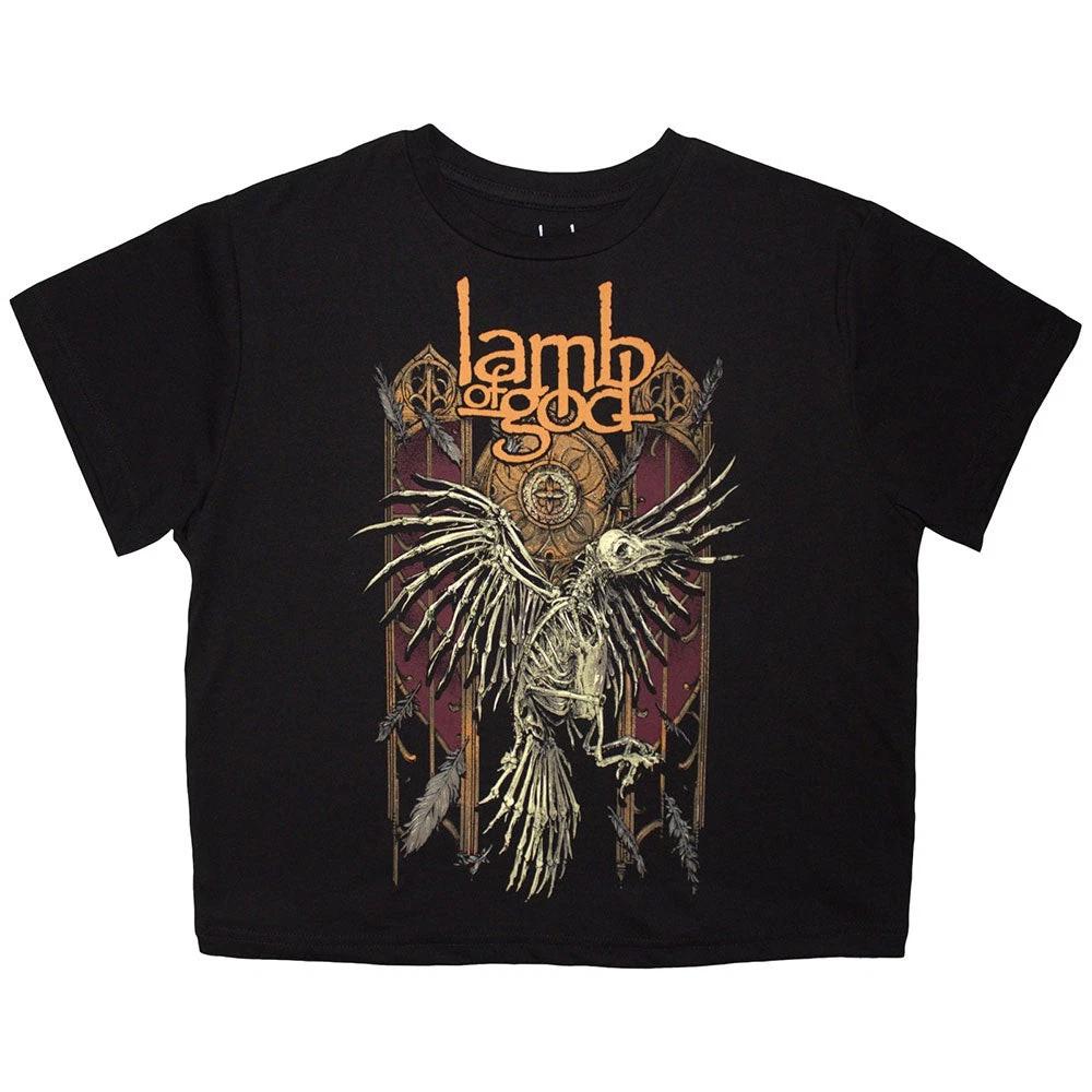 

Lamb Of God Ladies Crop Top: Crow (Black) OFFICIAL NEW 2XL