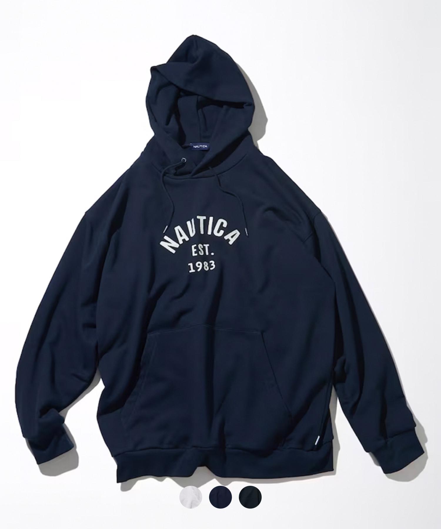 Notica [Jp Line] Felt Arch Logo Hoodie Navy
