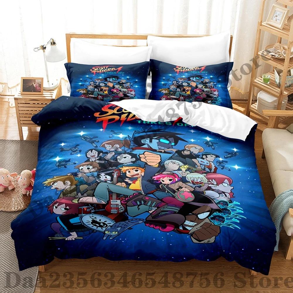 Scott Pilgrim Takes Off Bedding Set Single Twin Full Queen King Size Bed Set Adult Kid Bedroom Duvetcover Sets Bed Sheet