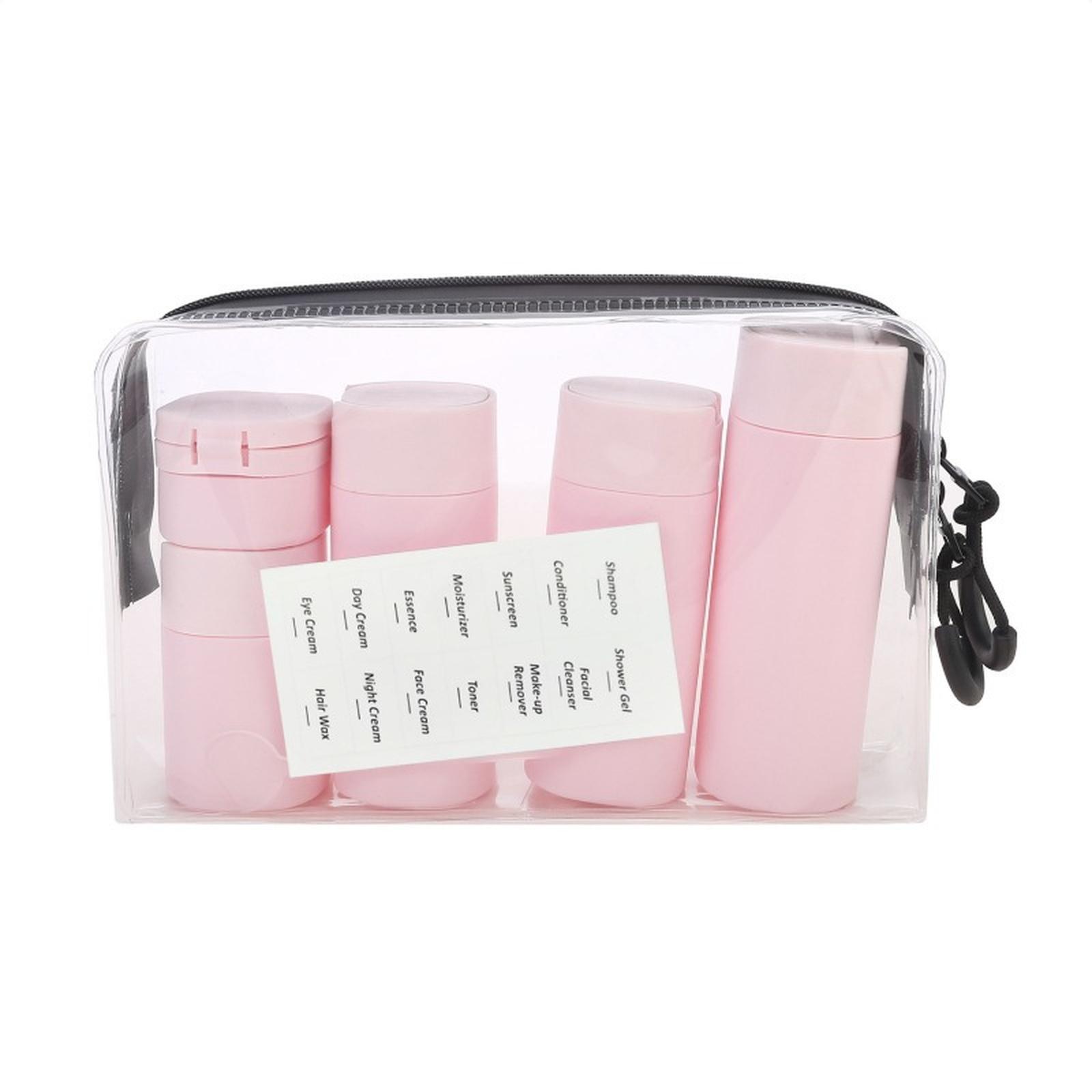 

PE Cosmetic Bottles Travelling Set Shampoo Shower Gel Empty Bottle Lotion Bottles Cream Refillable For Toiletries one size рожевий