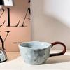 Cute Hand Pinched Irregular Ceramic Mugs Coffee Cups Milk Tea Cup Ins Korean Style Oatmeal Breakfast Mug Drinkware Kitchen Cup