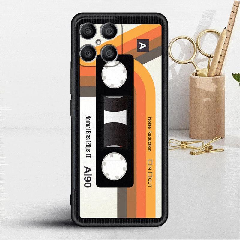 Mixtape Vintage Magnetic Tape Cassette Audio Case For Honor X8 X8a 90 X9a 8X 70 50 20 Magic5 Pro 9X P60 P50 Soft Phone Funda