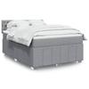 VidaXL Slat Bed Base with Mattress Light Grey 140x200cm Fabric 3287098