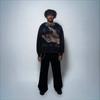 Hooded Pullover Sweatshirt Men Women Hip Hop Punk Rock Street Style Graphic Print Loose Fit Long Sleeve