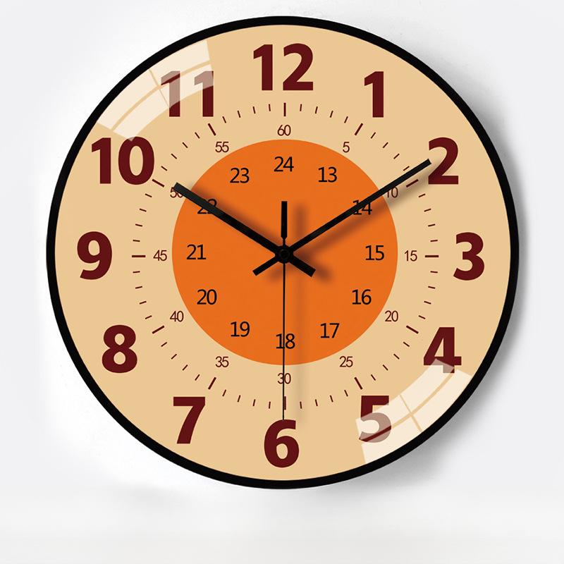 

12-дюймовые 30 см обучающие раннее развитие автоматическая синхронизация радиочасы дом гостиная спальня бесшумные часы настенные