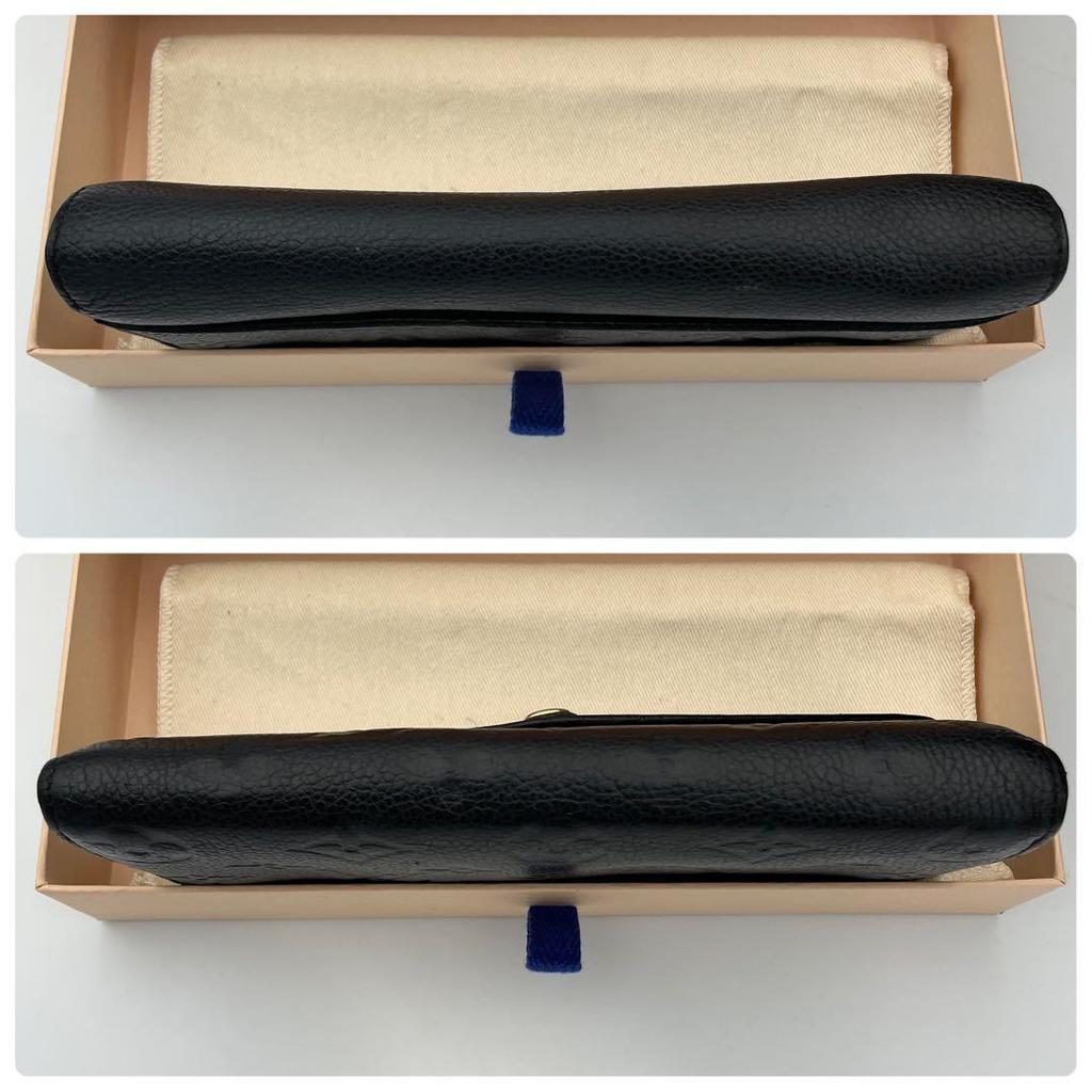 Used Louis Vuitton Monogram Empreinte Portefeuille Sarah Long Wallet Noir