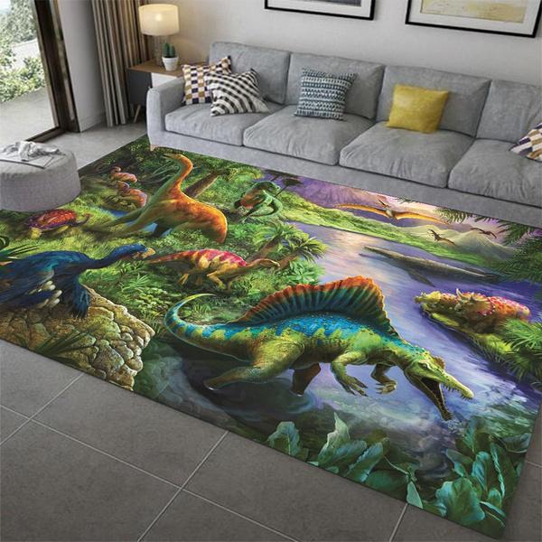 3D Dinosaur Large Mat Rugs for Living Room Comfortable Carpet Soft Floor Mat Rugs for Bedroom Horror Mat