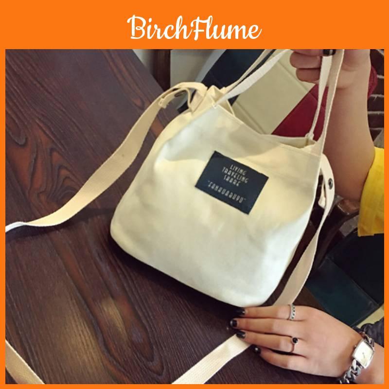 Chic Korean Style Canvas Bucket Bag Vibrant Candy Colors Small Handbag