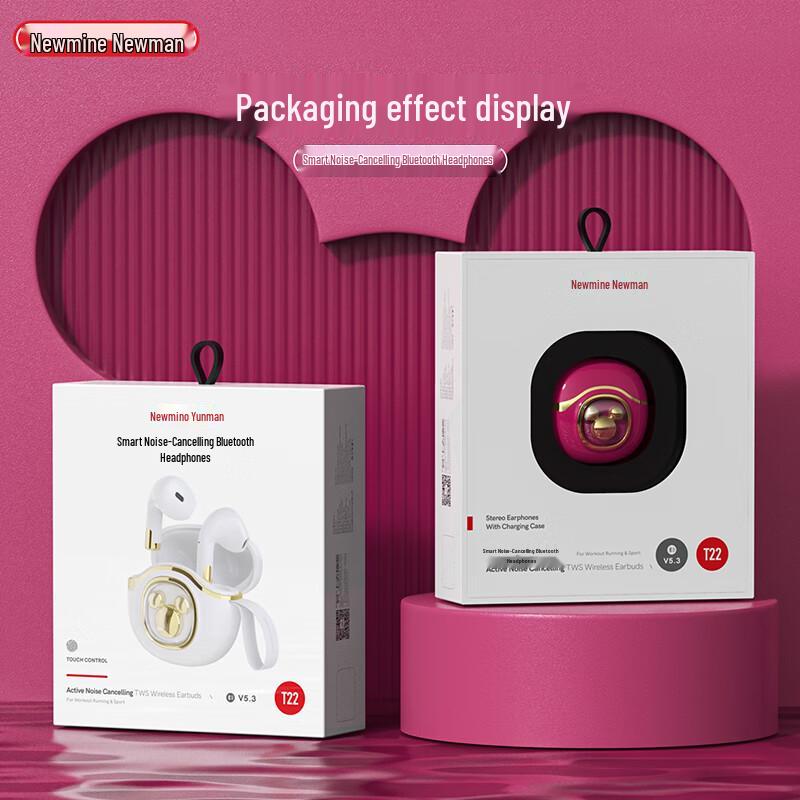 Newmine T22 TWS Half-in-Ear Clip-on Bluetooth 5.3 Sport Earphones