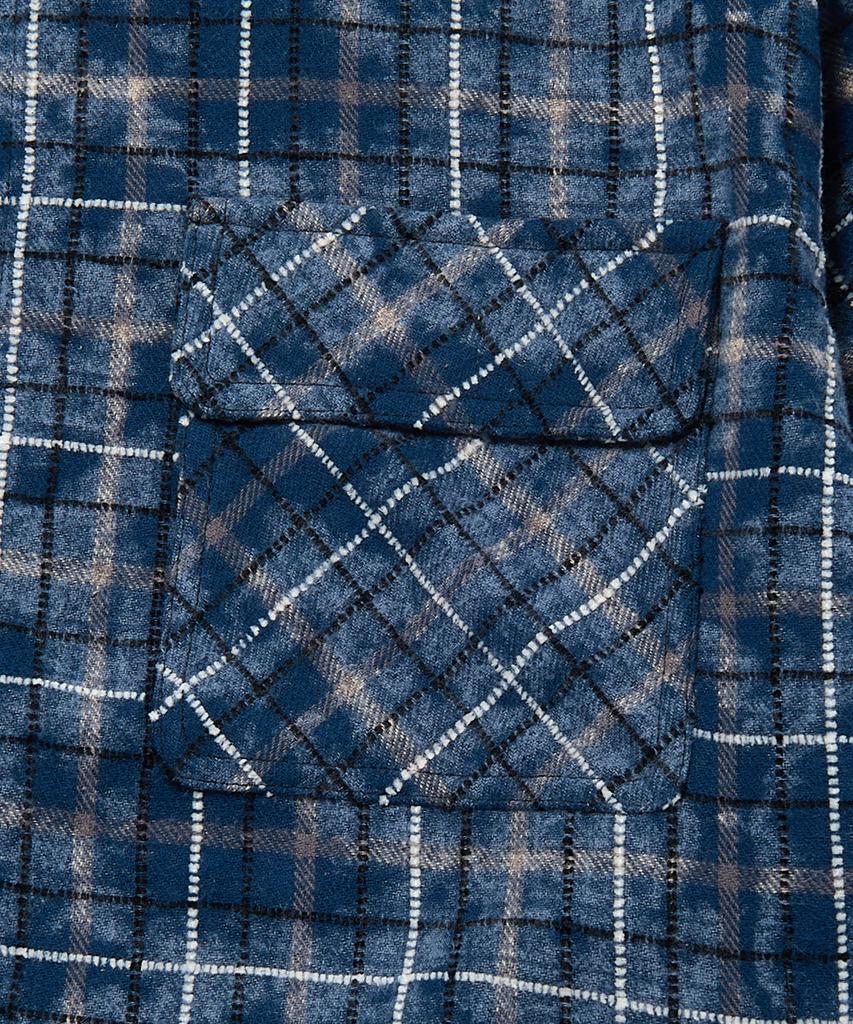 WKNDRS Checkered Zipup Shirt (Navy)