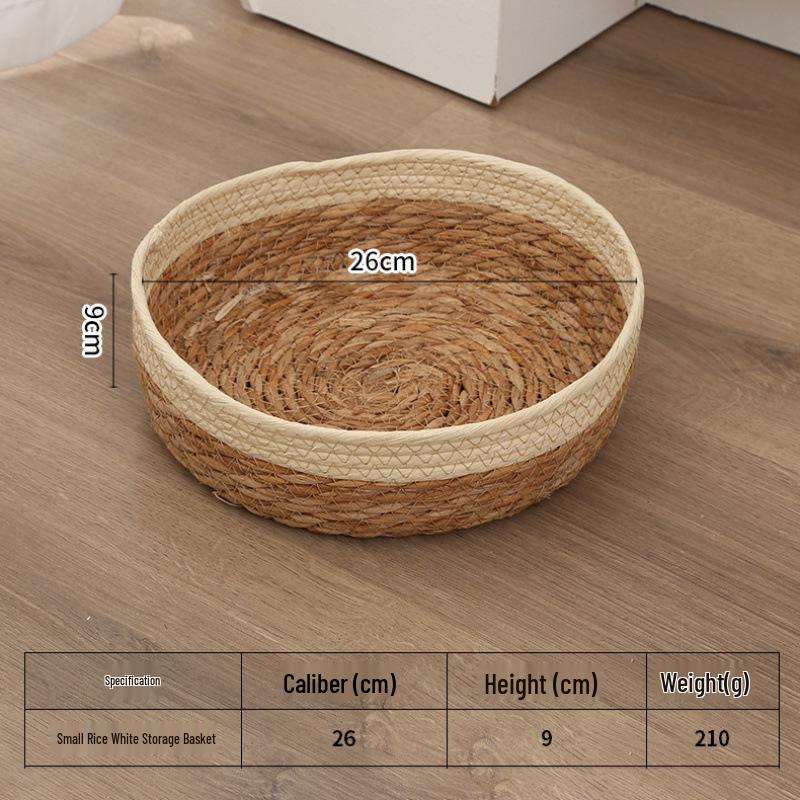 Rattan Decorative Woven Storage Basket for Fruit and Snacks