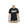 Logo Letter Print Round Neck Pullover Short Sleeve T-Shirt Men Tops Black FD1248-010