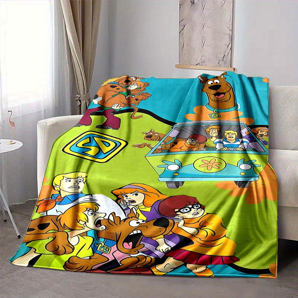 

1pc Scooby-Doo Mystery Flannel Throw Blanket - Lightweight Soft Warm All-Season Blanket for Sofa, Bed, Travel, Camping L1029159 80x120cm