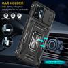 For Motorola Moto G23 4G/G13 4G Armor Series Metal Kickstand Cover Slide Lens Lid PC+TPU Phone Case