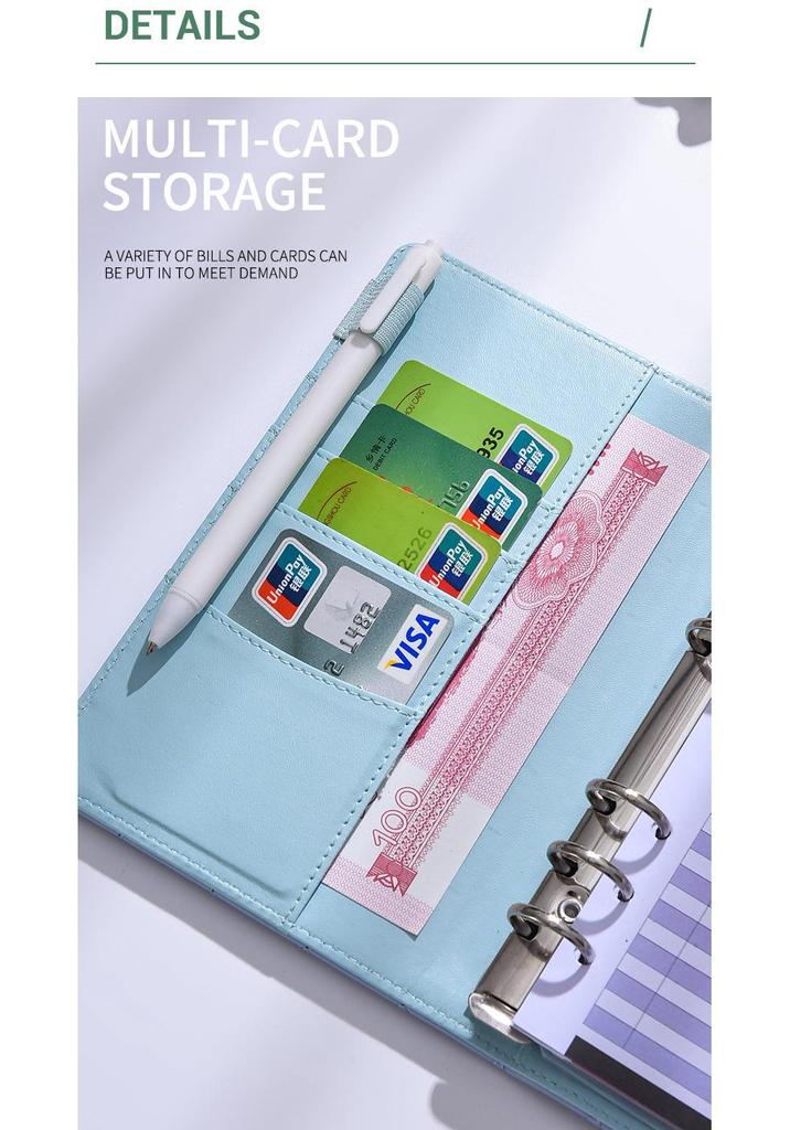 A6 Macaron Handy Notizbuch: PU-Leder Umschlagmappe & Bargeld-Organizer