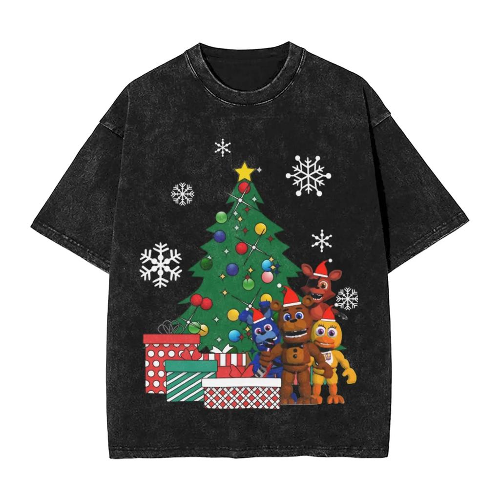 Hot Sale New Horror Game FNAF At Freddys Peripherals TShirt Unisex Women Oversized Casual Summer Tee Harajuku Fashion Cotton Tops