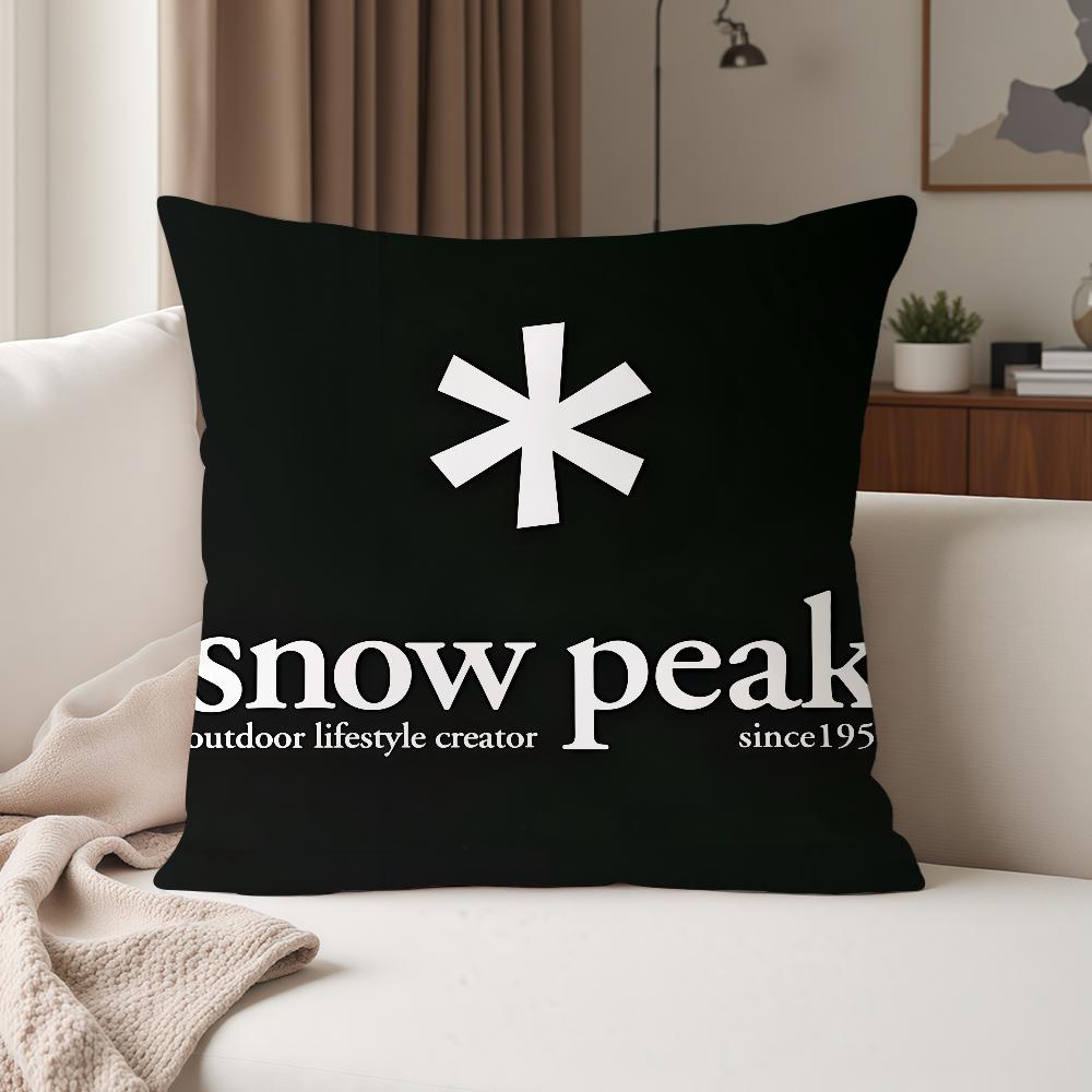 Japanese Outdoor Brand S-Snow P-Peak Pillow Case Suitable For Bedrooms Living Rooms Cars Home Decoration