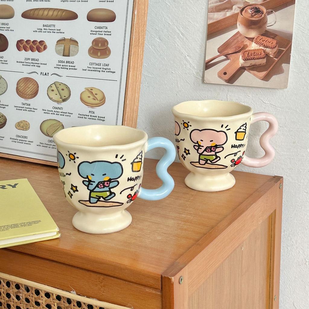 Girls' Heart Birthday Gift Cute and Beautiful Elephant Couple Water Cups for Boyfriend  Girlfriend and Sister Meaningful Gift