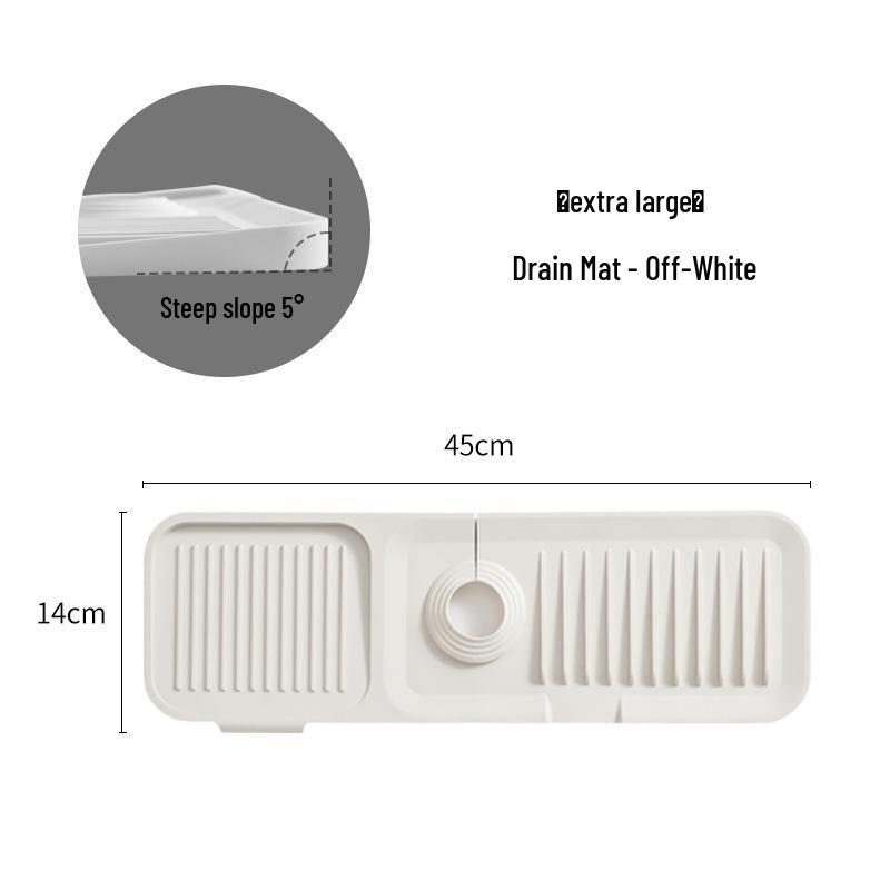 Minimalistyczna silikonowa, wodoodporna mata przeciwpleśniowa na odpływ kranu i umywalki