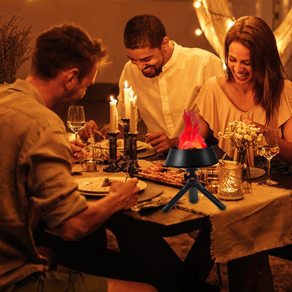 LED Flame Light 3D Dynamic Fire Effect Lamp AC110-240V Artificial LED Flame Effect Lantern for Garden Haunted House Party