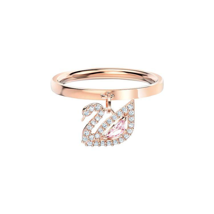 

Кольцо Swarovski Dazzling Swan с кристаллами для женщин Розовое золото 5569923+5549307+5569924 Box (Random Color),60