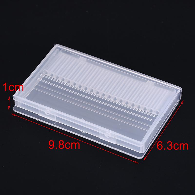 20 Hole Nail Drill Bits Box Plastic Display Stand Container For 3/32" Bits Drill