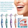 Double Sided Denture Toothbrush Plastic Cleaning Brush New Denture Brush  Orthodontic Care