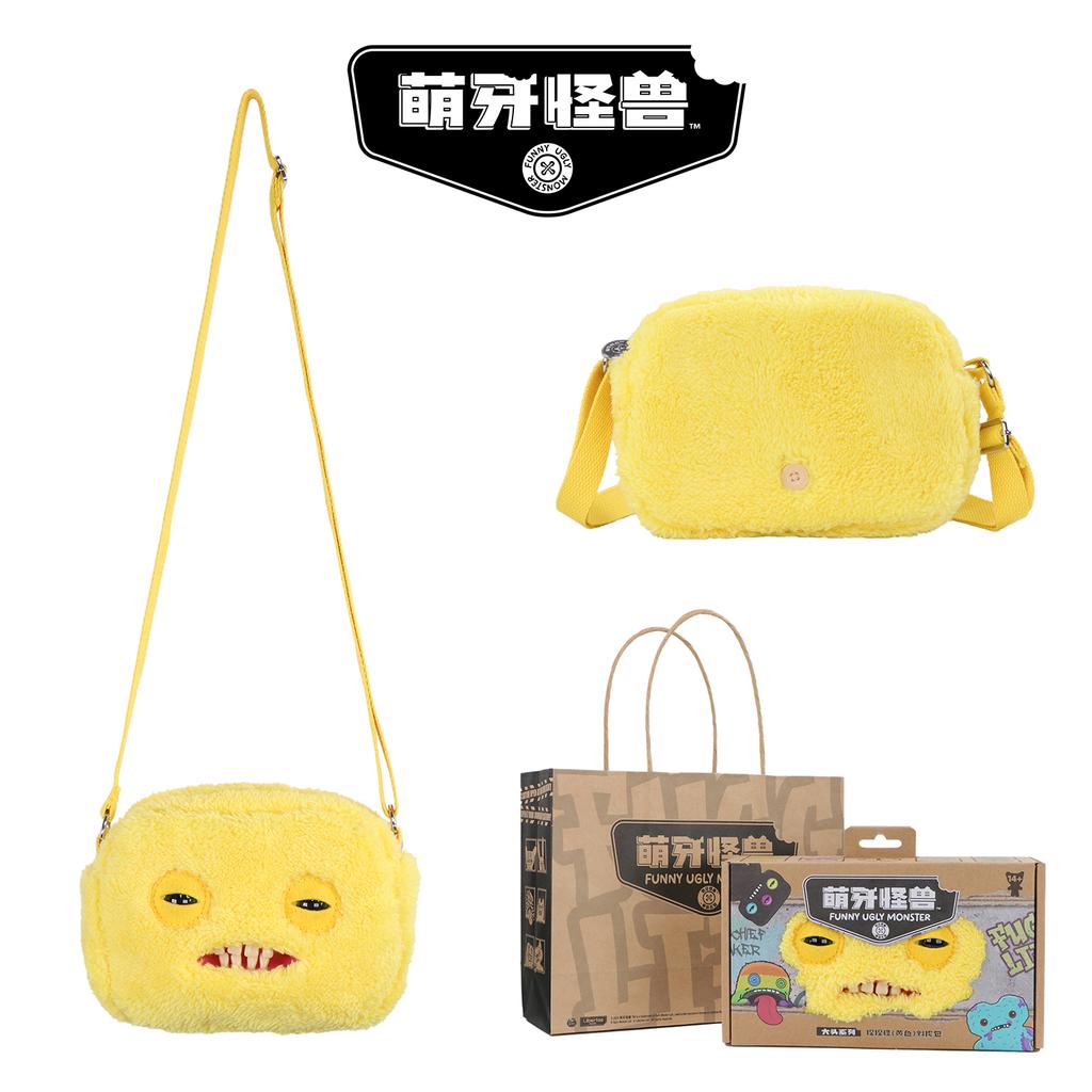 Bolso Bandolera de Peluche Monstruo Feo Lindo Muñeco con Dientes Divertidos Mochila Regalo de Cumpleaños para Niños