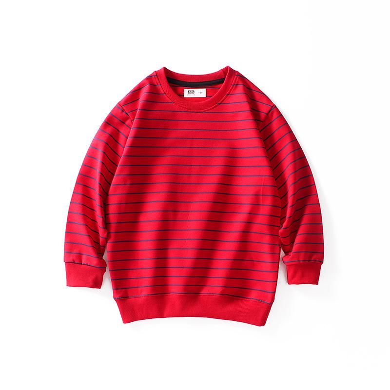 2024 Herbst Koreanische Kinder gestreifte Frottee Sweatshirts für Jungen
