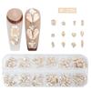 12-Grid Irregular Transparent AB Glass Diamonds for Nail Art