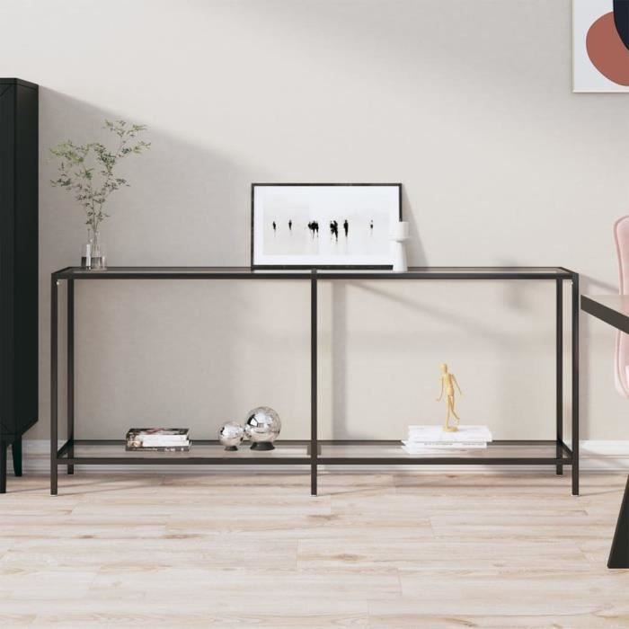 VidaXL Console Table Transparent 180x35x75,5 Cm Tempered Glass