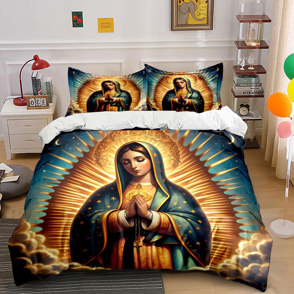 Spiritual-Themed Art Decorations Set  Kid'S And Adults' Bedroom Decor, Exquisite Three-Piece Bedding Set Gift