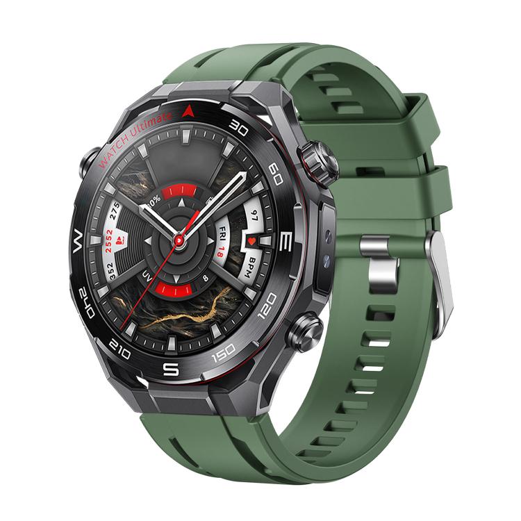 Silver‑Pin‑Buckle Single‑Color Soft‑Silicone Watch‑Band Strap, Adjustable Wrist‑Bracelet Accessory For Huawei Watch Ultimate 2
