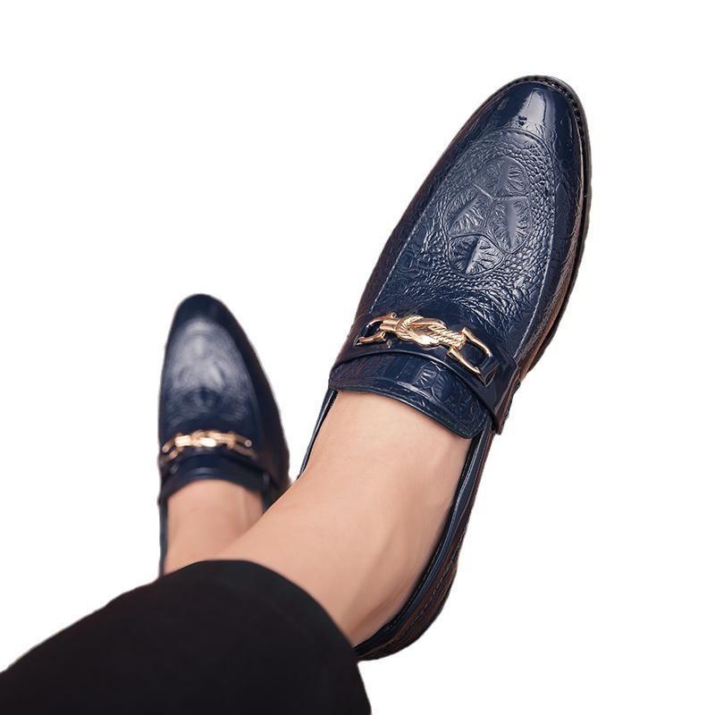 Men's shoes large size spring new trend dress casual shoes British style retro leather shoes foreign trade small leather shoes men