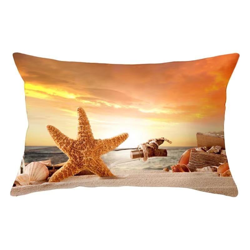 30X50 Summer Beach Starfish Pattern Print Decoration Living Room Back Home Polyester Rectangular Pillowcase Sofa Cushion