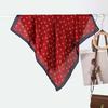 New Women's Temperament Small Square Scarf Decorative Scarf Velvet Small Silk Scarf New Autumn and Winter Warm Scarf