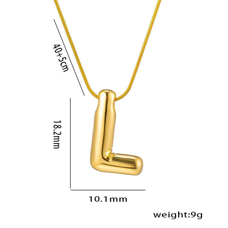 Collana con Ciondolo Lettera Alfabeto A-Z in Acciaio Inossidabile per Donna Catena a Serpente Iniziale Choker Clavicola Collane Gioielli per Regali di Compleanno