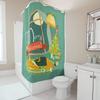 TU Charming Christmas Shower Curtain Festive Holiday Bathroom Decor Waterproof Fabric Backdrop Festive Xmas Home Decor