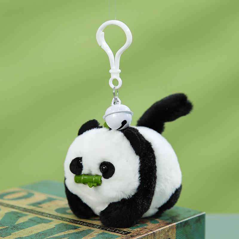 Capybara Blowing Bubbles: Plush Toy Keychain with Wagging Tail
