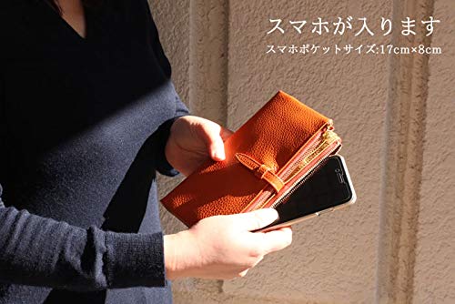 CCOMPANY LIMITED Women's Long Wallet with Coin Purse and Card Case, Lupo 2 Second, Italian Leather (Navy)